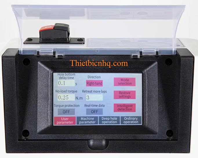 Màn hình điều khiển máy taro điện Màn hình cảm ứng điều khiển máy taro điện M3-M16 cho phép cài đặt tốc độ, chiều quay và thông số taro