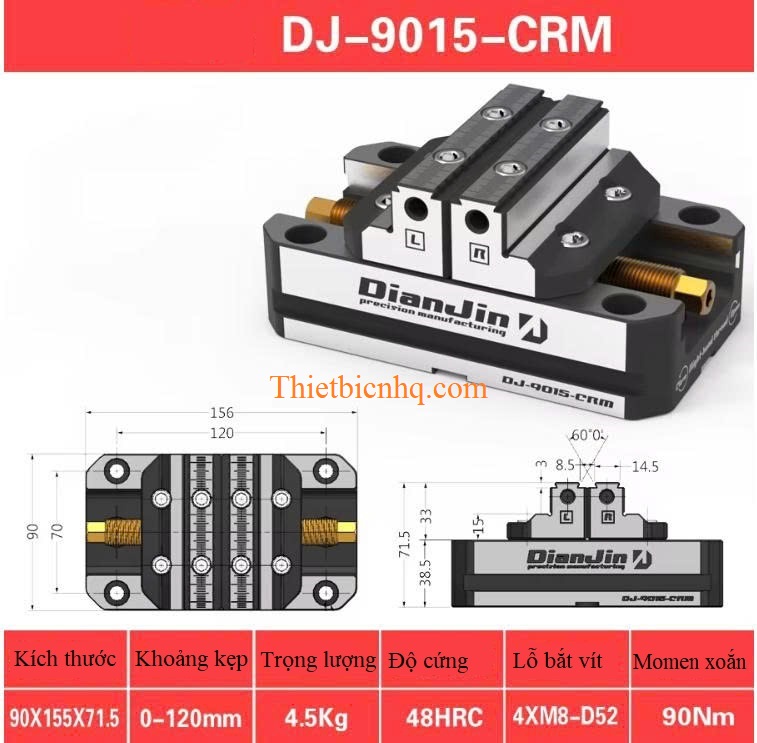 Kích Thước Ê Tô Tự Định Tâm Bản vẽ kích thước ê tô tự định tâm chính xác