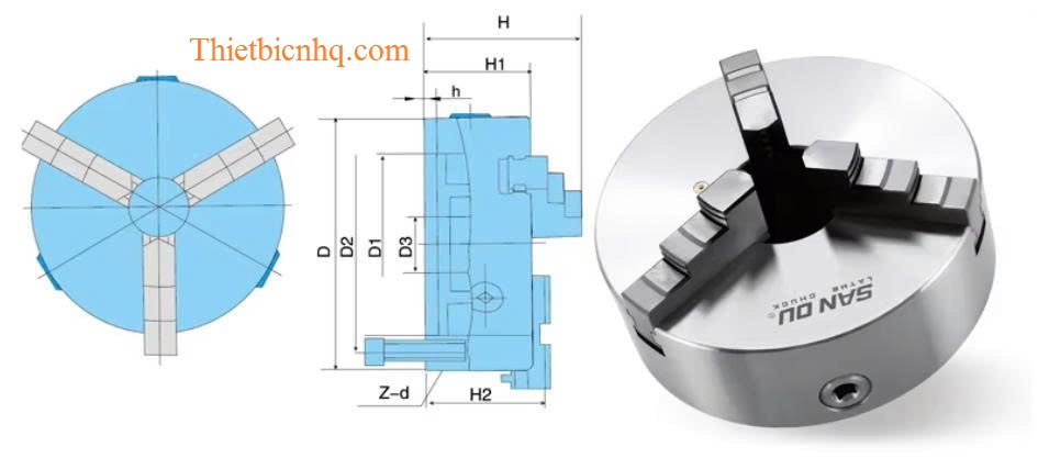 Kích thước mâm cặp K11 Catalog kích thước mâm cặp K11
