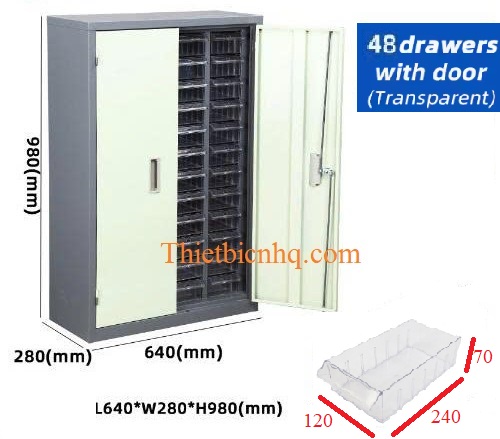 Tủ đựng linh kiện 48 ngăn có cánh tủ đựng linh kiện 48 ngăn có cánh cửa
